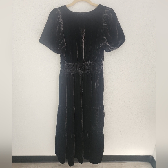 The Somerset Maxi Dress Velvet Edition Anthropologie Black Size Medium - Picture 11 of 11